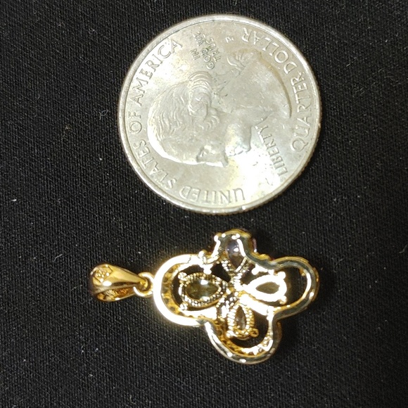 New multi color cz gold filled pendant - Picture 3 of 4